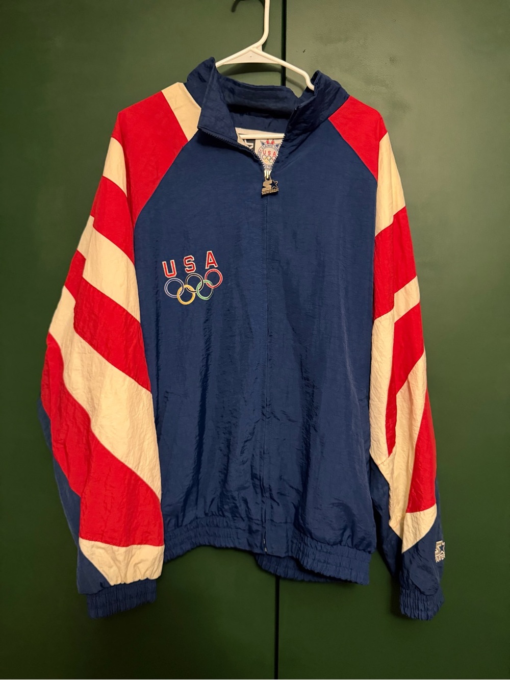 Vtg. Rare 1996 USA Eagle Olympics Team Starter Windbreaker Jacket Mens XL - Picture 7 of 13